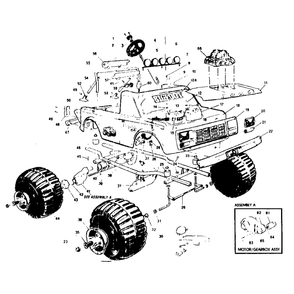 Part Location Diagram of 8320025 Power Wheels Front bumper